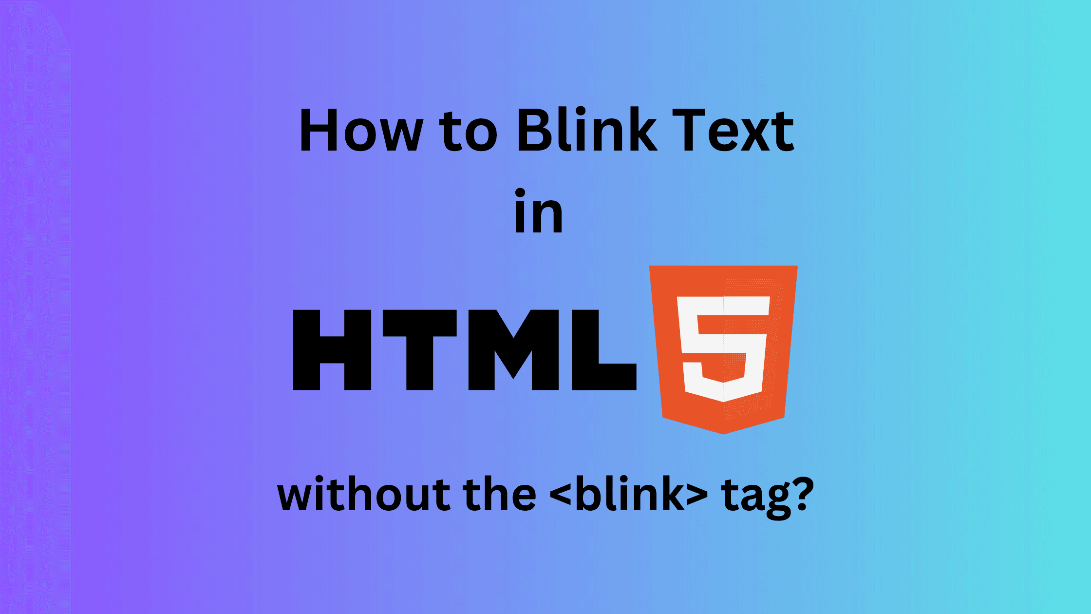 HTML Blinking text