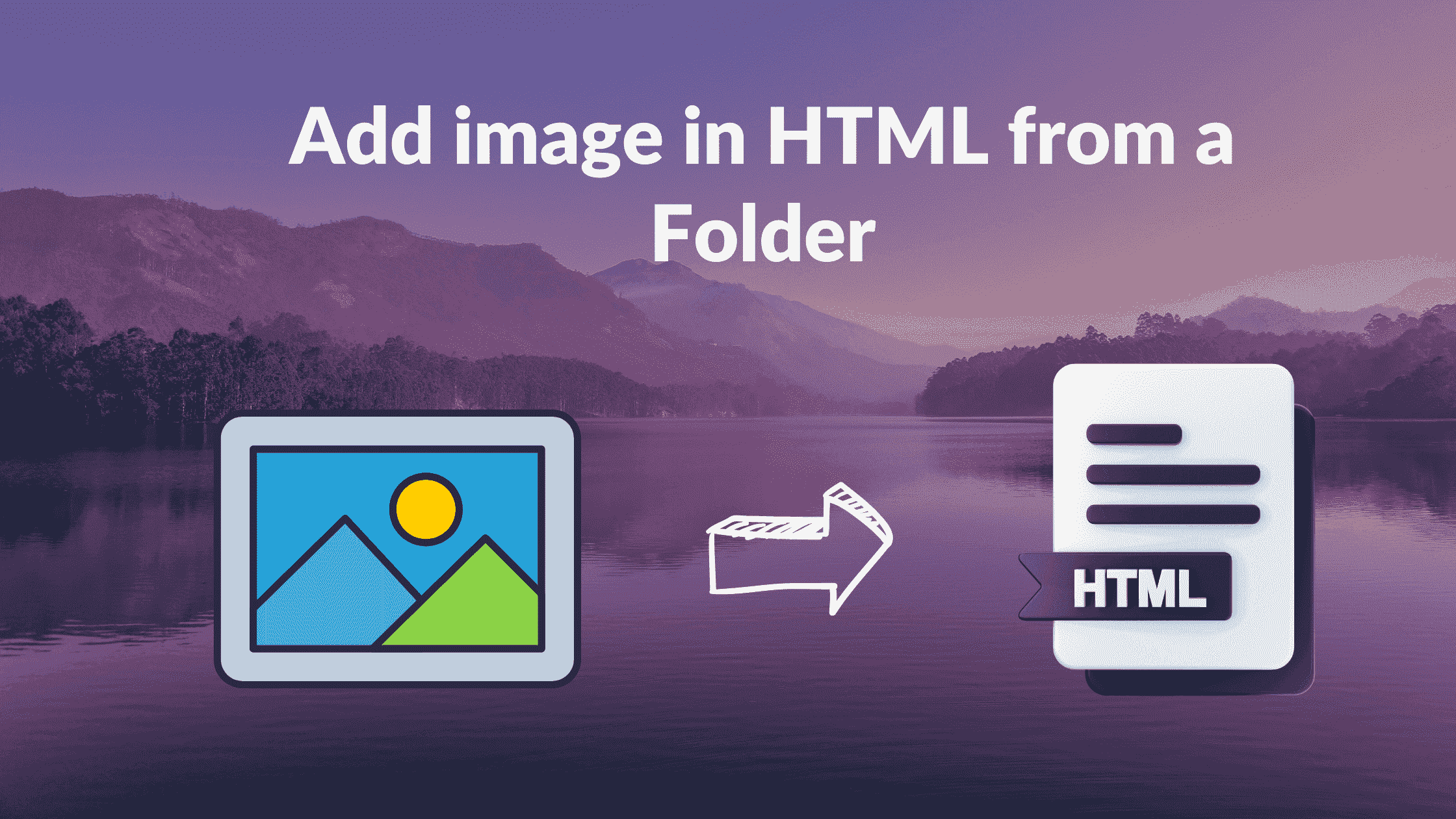 Add image in HTML from a Folder